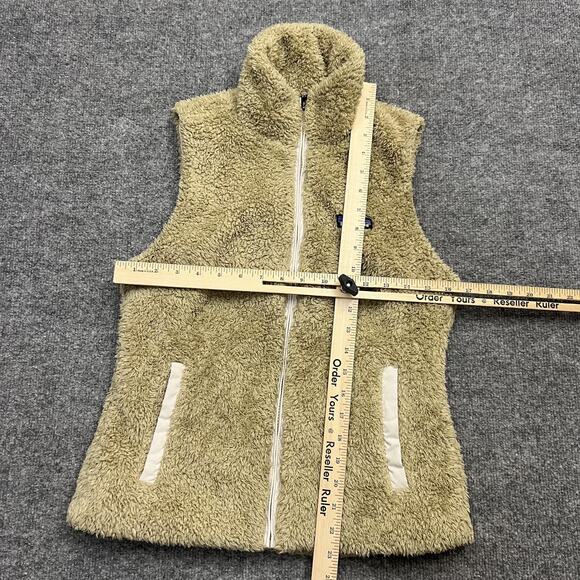 Patagonia Vest Womens Small Beige Los Gatos Fleece Zip Pockets Sherpa Cozy 25216 - Picture 8 of 10